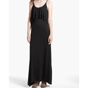Mimi chica L black layered maxi dress